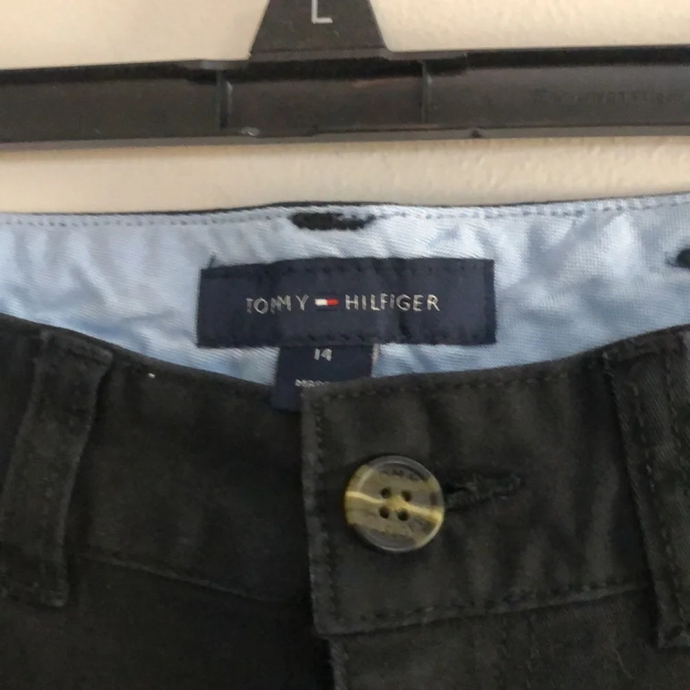 Tommy Hilfiger youth black pants, slim fit with tapered leg.  EUC, size 14.